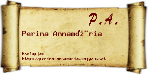 Perina Annamária névjegykártya